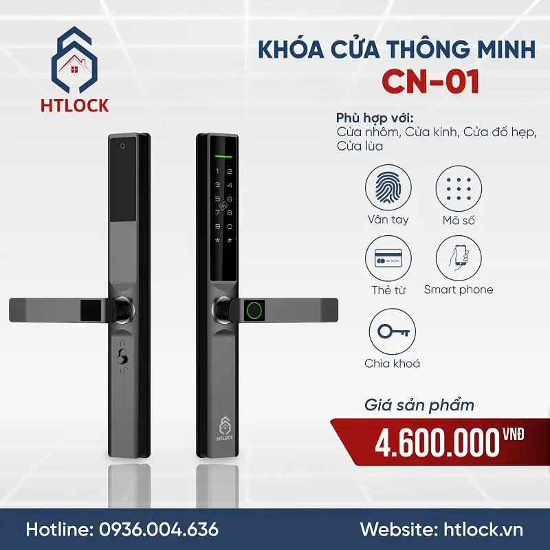 Khóa cửa vân tay thông minh cửa nhôm Xinfa CN-01