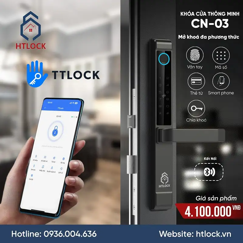 Khóa cửa vân tay thông minh cửa nhôm Xinfa CN-03