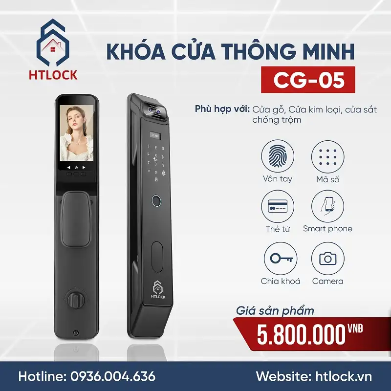 Khóa thông minh nhận diện khuôn mặt CG-05